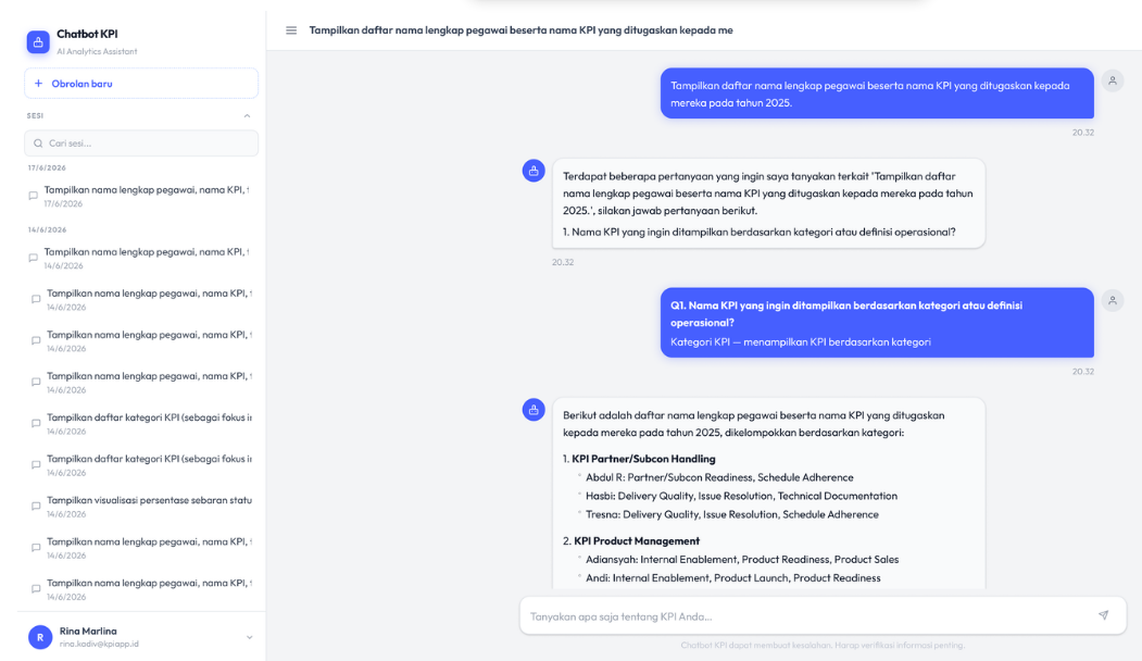 AI Chatbot Analisis KPI