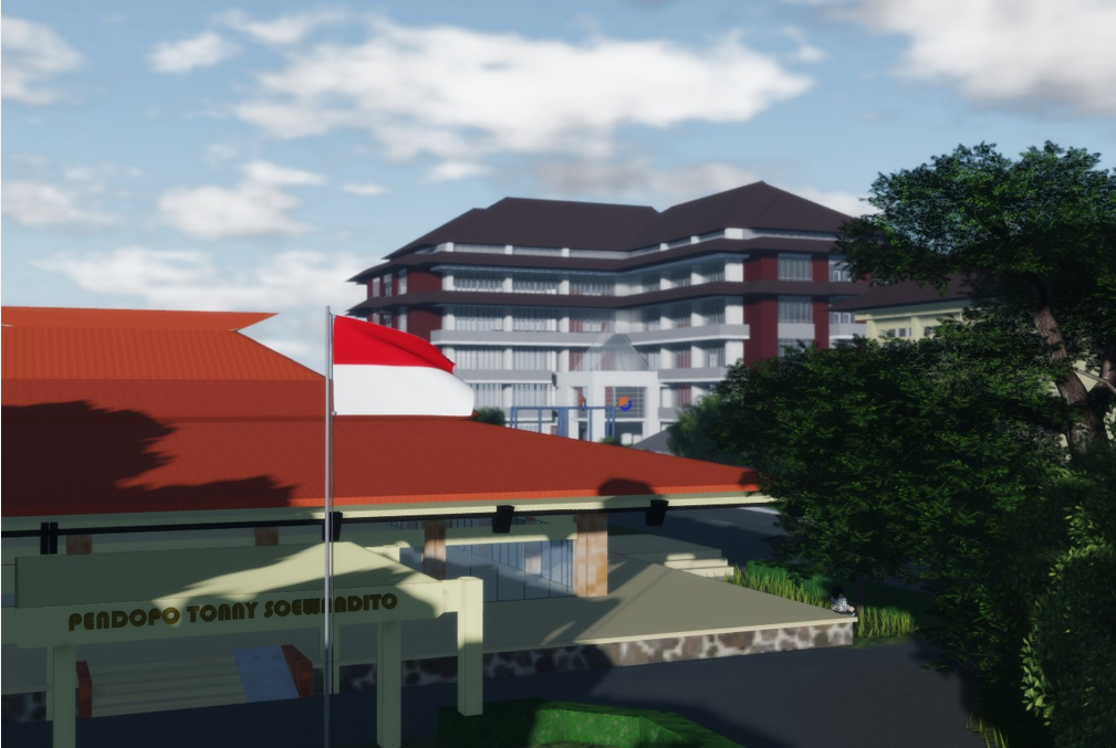 Peta 3D Kampus POLBAN di Roblox